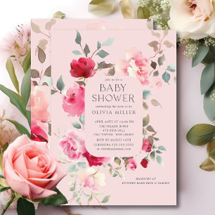 Invitations de douche Bébé en Fleur de Bruit
