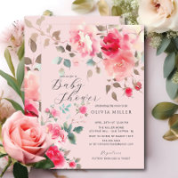 Invitations de douche Bébé en Fleur de Bruit