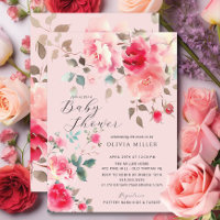 Invitations de douche Bébé en Fleur de Bruit