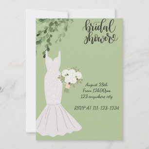 INVITATIONS DE DOUCHE BRIDAL, TÉLÉCHARGEMENT INSTA
