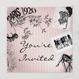 Invitations de douche de thème de MODE de Paris
