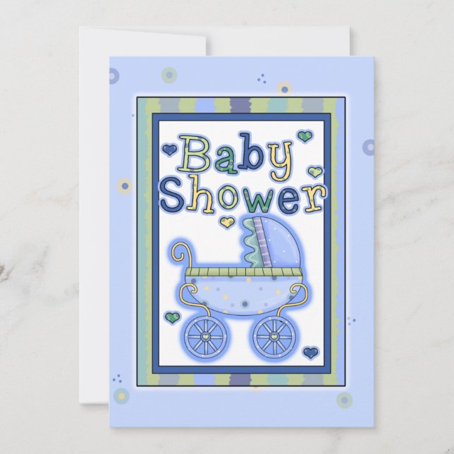 Invitations de douche de voiture d'enfant de (Devant)
