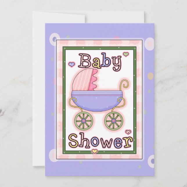 Invitations de douche de voiture d'enfant de la (Devant)