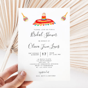 Invitations De Douche Mariale Fiesta Avec Sombrero