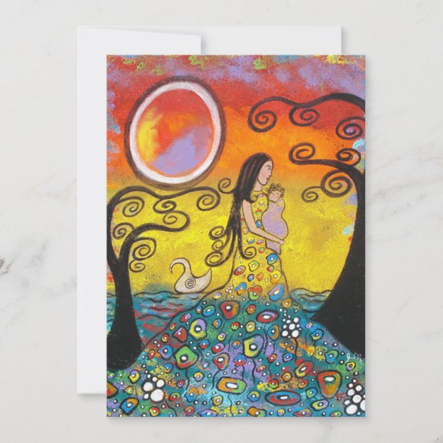 Invitations de douche mère/bébé (Devant)