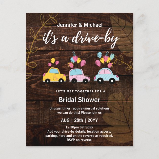 Invitations De Douche Nuptiale À Bout BUDGET (Devant)
