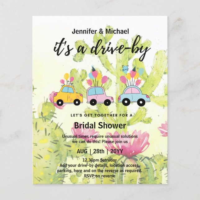 Invitations De Douche Nuptiale À Bout BUDGET (Devant)