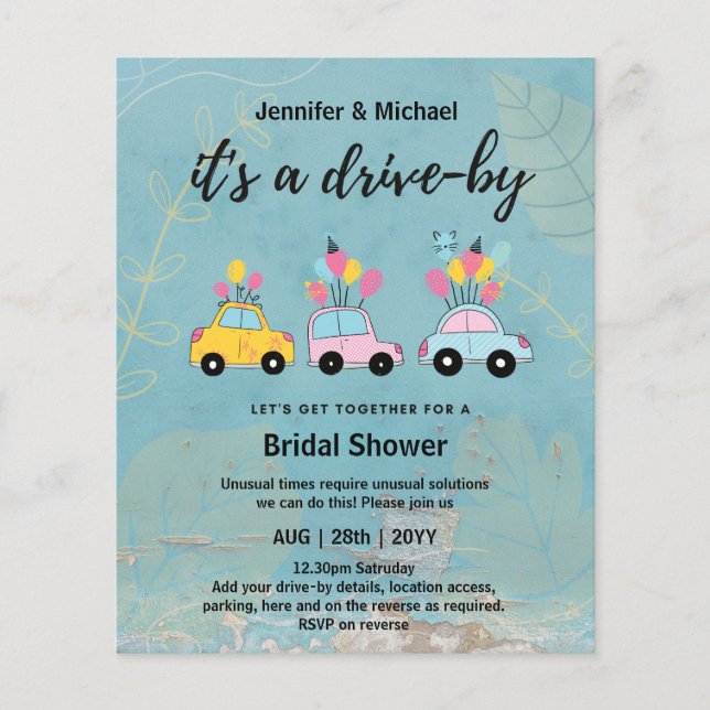 Invitations De Douche Nuptiale À Bout BUDGET (Devant)