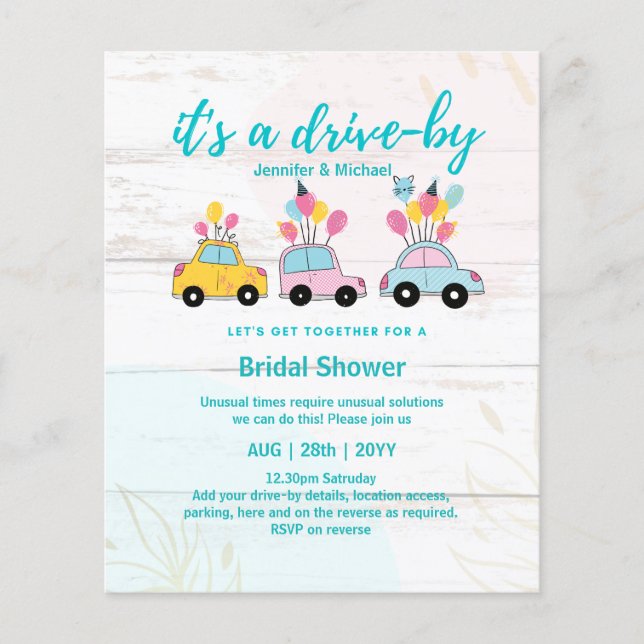 Invitations De Douche Nuptiale À Bout BUDGET (Devant)