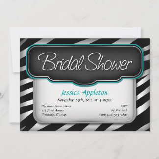 Invitations de douche nuptiale à imprimer Zebra