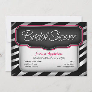 Invitations de douche nuptiale à imprimer Zebra
