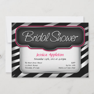 Invitations de douche nuptiale à imprimer Zebra