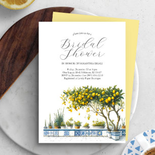 Invitations de douche nuptiale au citron personnal