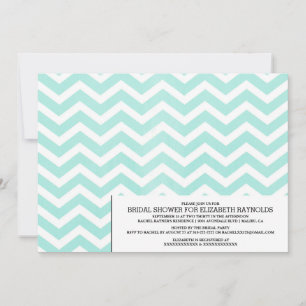 Invitations de douche nuptiale Chevron Zigzag mode