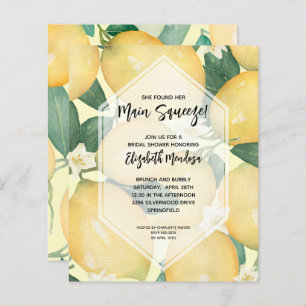 Invitations de douche nuptiale de citrons