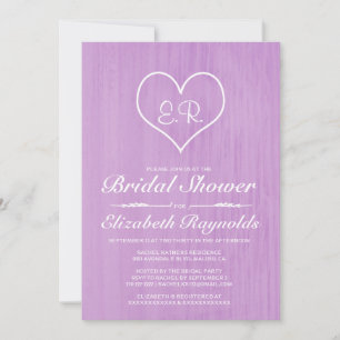 Invitations de douche nuptiale de pays de lavande