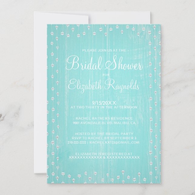 Invitations de douche nuptiale de pays rustique tu (Devant)