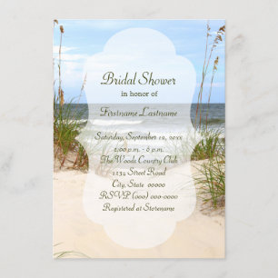 Invitations de douche nuptiale de plage