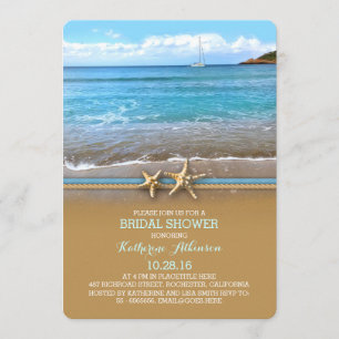 Invitations de douche nuptiale de plage