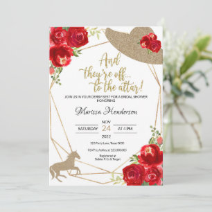 Invitations de douche nuptiale du Kentucky Derby