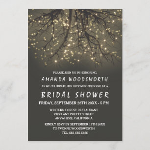 Invitations de douche nuptiale en arbre rustique