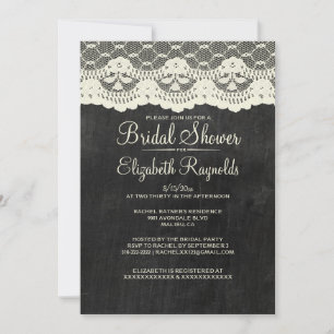 Invitations de douche nuptiale en ardoise