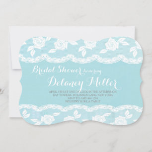 Invitations de douche nuptiale en dentelle vintage