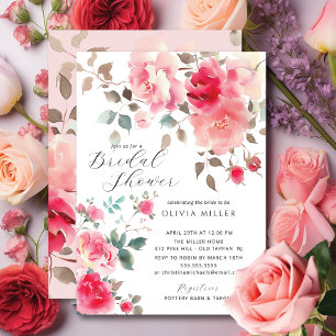 Invitations de douche nuptiale en fleurs