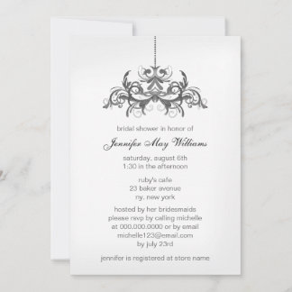 Invitations de douche nuptiale en noir et blanc