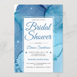 Invitations de douche nuptiale Ethereal Wave V07
