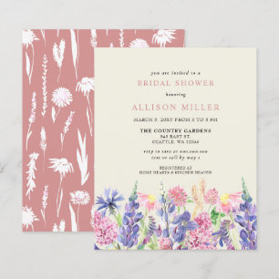 Invitations de douche nuptiale Fleurs sauvages