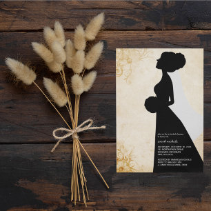 Invitations de douche nuptiale {Gold}