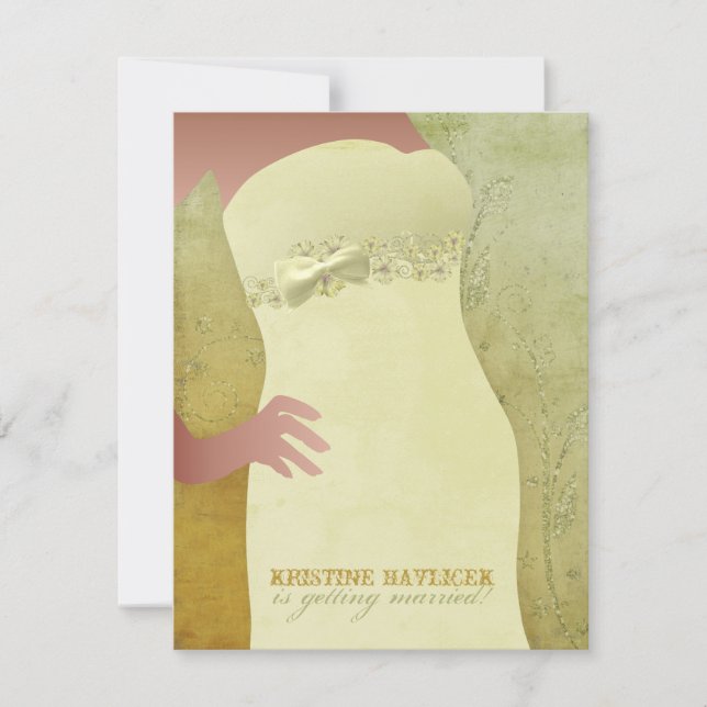 Invitations de douche nuptiale Kristine (Devant)