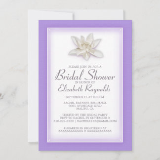 Invitations de douche nuptiale Lavender