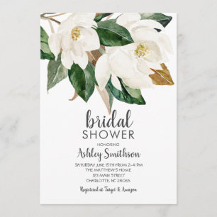 Invitations de douche nuptiale Magnolia,