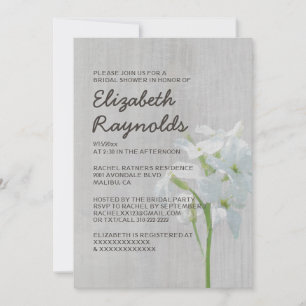 Invitations de douche nuptiale Matthiola vintages