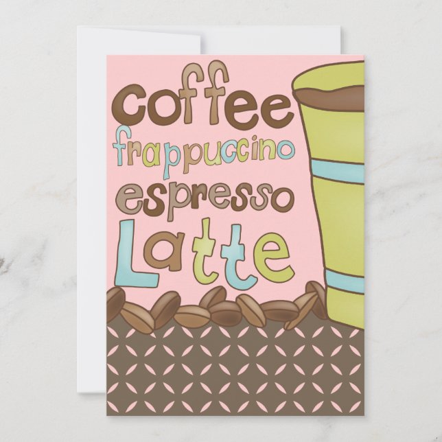 Invitations de douche nuptiale ou déjeuner de café (Devant)