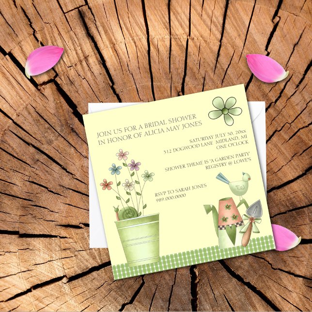 Invitations de douche nuptiale ou événement de Gar (Créateur téléchargé)
