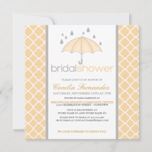 Invitations de douche nuptiale parapluie