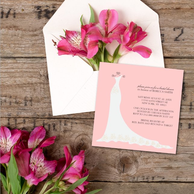 Invitations de douche nuptiale {Peach} (Créateur téléchargé)