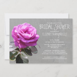 Invitations de douche nuptiale Rose de thé
