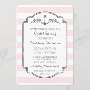 Invitations de douche nuptiale rose vintage