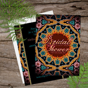 Invitations de douche nuptiale rustique Tribal