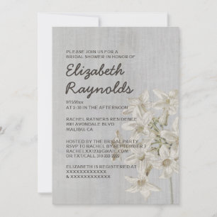 Invitations de douche nuptiale Stephanotis vintage