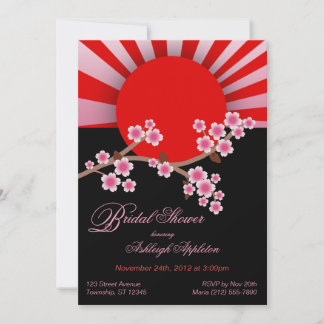 Invitations de douche nuptiale Sun Sakura