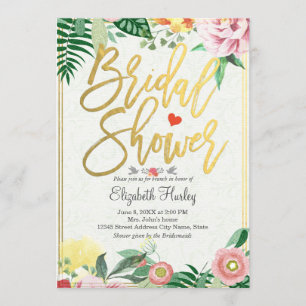 Invitations de douche nuptiale Vintage