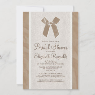 Invitations de douche nuptiale Vintage Brown