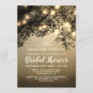 Invitations de douche nuptiale Vintage rustique