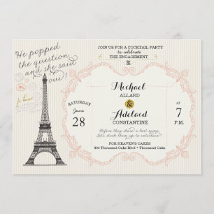 Invitations de douche nuptiale vintages