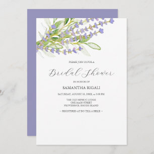 Invitations de douche nuptiale violet Lavender